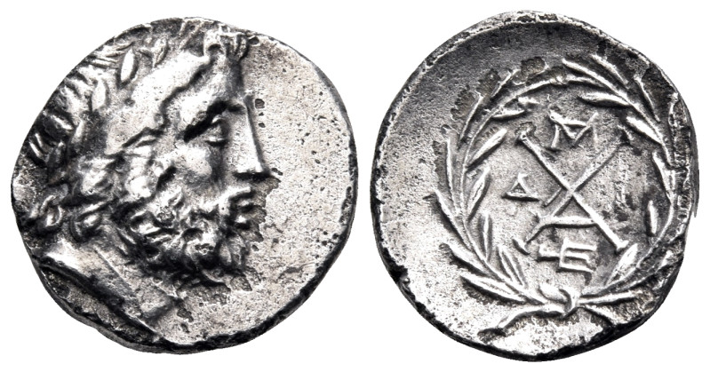 ACHAIA, Achaian League. Patrai. Circa 175-168 BC. Hemidrachm (Silver, 14,5 mm, 2...