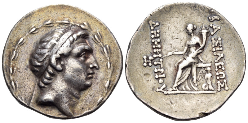 SELEUKID KINGS. Demetrios I Soter, 162-150 BC. Tetradrachm (Silver, 30.5 mm, 16....