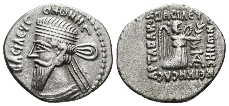 KINGS OF PARTHIA. Vonones I, circa AD 8-12. Drachm (Silver, 21 mm, 3.80 g, 12 h)...