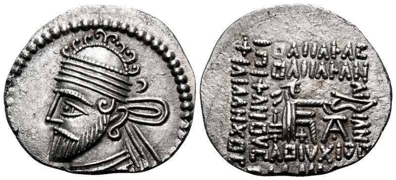 KINGS OF PARTHIA. Pakoros II, circa AD 78-105. Drachm (Silver, 21 mm, 3.77 g, 12...