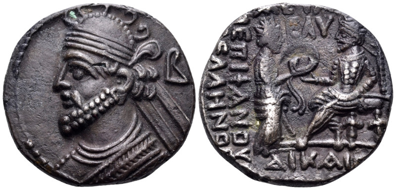 KINGS OF PARTHIA. Vologases III, circa AD 105-147. Tetradrachm (Billon, 27 mm, 1...