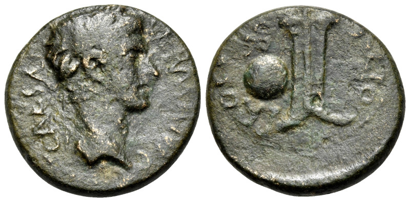 CORINTHIA. Corinth. Gaius (Caligula), 37-41. As (Bronze, 20 mm, 6.80 g, 6 h), st...