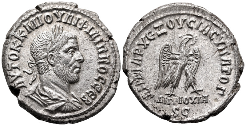 SYRIA, Seleucis and Pieria. Antioch. Philip I, 244-249. Tetradrachm (Billon, 27 ...