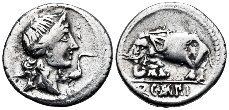 Q. Caecilius Metellus Pius, 81 BC. Denarius (Silver, 19 mm, 3.81 g, 1 h), Uncert...