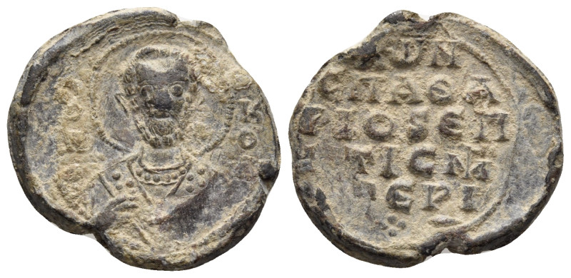 BYZANTINE SEALS. Constantine, spatharios and epi tes megales hetaireias, circa 1...