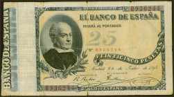 25 Pesetas. 24 de Julio de 1893. (Edifil 2021: 300, Pick: 42). Inusual. MBC-.