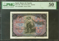 50 Pesetas. 24 de Septiembre de 1906. Serie C, última serie emitida. (Edifil 2017: 315a). EBC. Encapsulado PMG50.