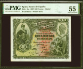 500 Pesetas. 15 de Julio de 1907. Sin serie. (Edifil 2021: 321, Pick: 65a). Rarísimo en esta excepcional calidad y sin ninguna reparación. EBC+. Encap...