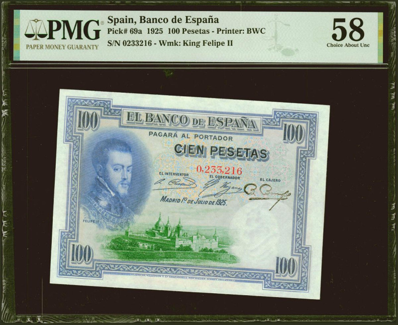 100 Pesetas. 1 de Julio de 1925. Sin serie. (Edifil 2021: 323, Pick: 69a). Muy r...