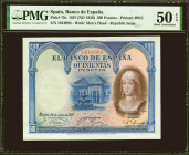 500 Pesetas. 24 de Julio de 1927. Sin serie y posterior al 1602000. (Edifil 2021: 352, Pick: 73c). Apresto original. EBC. Encapsulado PMG50EPQ.
