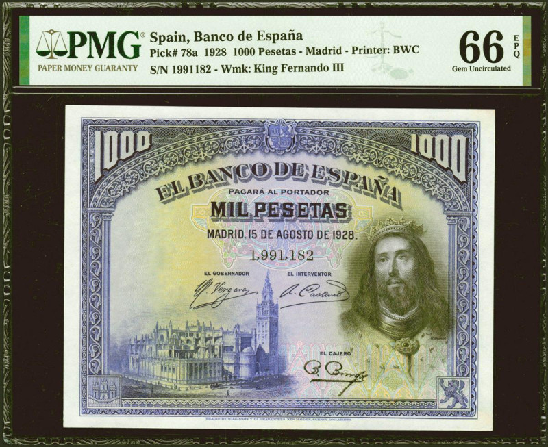 1000 Pesetas. 15 de Agosto de 1928. Sin serie. (Edifil 2021: 357, Pick: 78a). Ra...