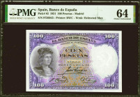 100 Pesetas. 25 de Abril de 1931. Sin serie. (Edifil 2021: 360, Pick: 83). SC. Encapsulados PMG64.
