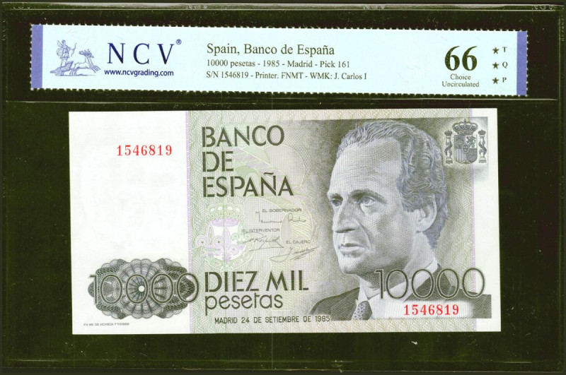 10000 Pesetas. 24 de Septiembre de 1985. Sin serie. (Edifil 2021: 481, Pick: 161...