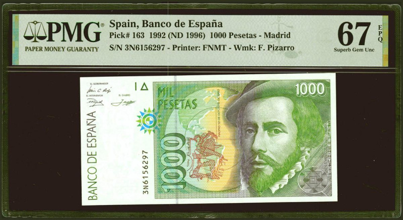 1000 Pesetas. 12 de Octubre de 1992. Serie 3N. (Edifil 2021: 483b, Pick: 163). S...