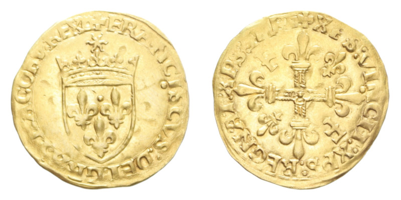 FRANCIA FRANCESCO I (1515-1547) SCUDO D'ORO DEL SOLE AU. 3,32 GR. qSPL