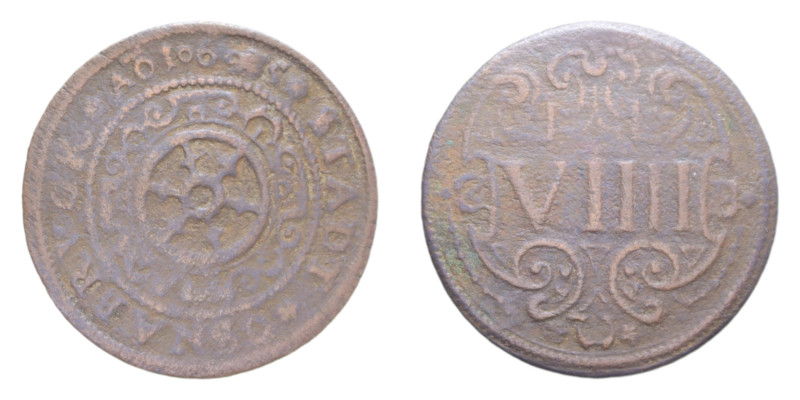 GERMANIA OSNABRUCK 9 PFENNIG 1625 CU. 2,86 GR. MB-BB