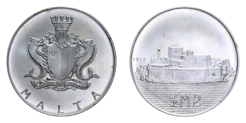 MALTA 2 POUNDS 1972 AG. 19,96 GR. FDC