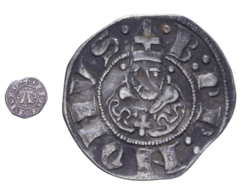 ANCONA BONIFACIO IX (1389-1404) BOLOGNINO RRR AG. 1,12 GR. BB-SPL