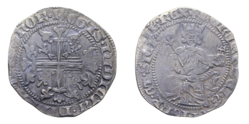 NAPOLI ROBERTO D'ANGIO (1309-1343) GIGLIATO AG. 2,93 GR. BB+ (FALSO)