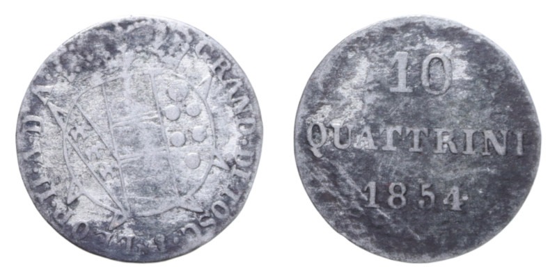 GRANDUCATO DI TOSCANA LEOPOLDO II (1824-1859) 10 QUATTRINI 1854 MI. 1,28 GR. MB-...