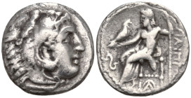 Greek
KINGS of MACEDON. Philip III Arrhidaios. (323 BC-317 BC). Lampsakos mint
AR Denarius (24.2mm 3.87g)
Obv: Head of Herakles to right, wearing l...