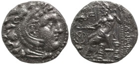 Greek
ISLANDS off IONIA. Chios. (Circa 290-275 BC). In the name and types of Alexander III.
AR Drachm (18mm 3.8g)
Obv: Head of Herakles right, wear...
