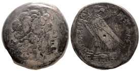Greek
PTOLEMAIC KINGS of EGYPT. Ptolemy IV Philopator (225-205 BC). Alexandreia. Struck 222-204 BC.
AE Tetrobol (41mm 46.9g)
Obv: Head of Zeus-Ammo...