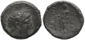 Greek
KINGS of BITHYNIA. Prusias II (182-149 BC)
AE Bronze (18mm 3.94g)
Obv: Head of Prusias right, wearing a winged diadem
Rev: BAΣIΛEΩΣ ΠPOYΣIOY...