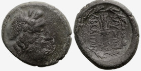 Greek
PHRYGIA. Abbaitis. (Circa 2nd-1st century BC)
AE Bronze (20.5mm 7.65g)
Obv: Laureate head of Zeus right
Rev: MYΣΩN ABBAITΩN. Thunderbolt wit...