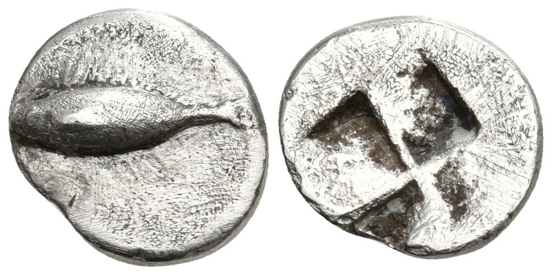 Greek
MYSIA. Kyzikos. (Circa 520-480 BC).
AR Hemiobol (11.3mm 0.4g)
Obv: Tunn...