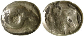 Greek
LESBOS, Mytilene. (Circa 521-478 BC).
Fourrée Hekte – Sixth Stater (10.5mm 2g).
Obv: Head of ram right
Rev: Head of lion right;
For prototy...