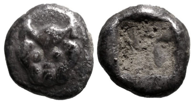 Greek
CIMMERIAN BOSPOROS. Pantikapaion. (Circa 470-460 BC).
AR Hemiobol (6mm 0...