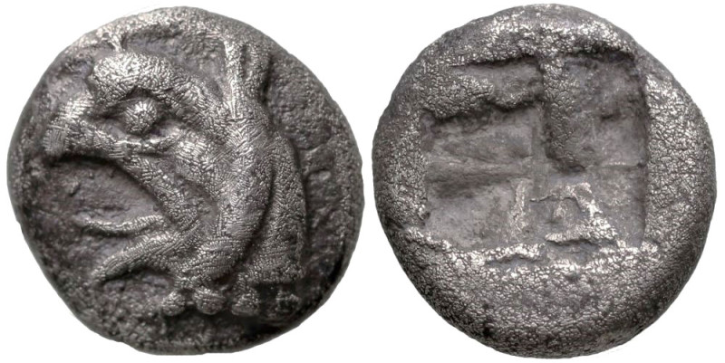 Greek
IONIA. Phokaia. (Circa 521-478 BC).
Hemidrachm or Triobol (10mm 1.5g)
O...