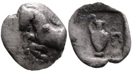 Greek
ISLANDS off MYSIA. Prokonnesos. (Circa 450-425 BC).
AR Hemiobol (10mm 0.46g)
Obv: Forepart of horse left; [grape bunch on vine to right]
Rev...