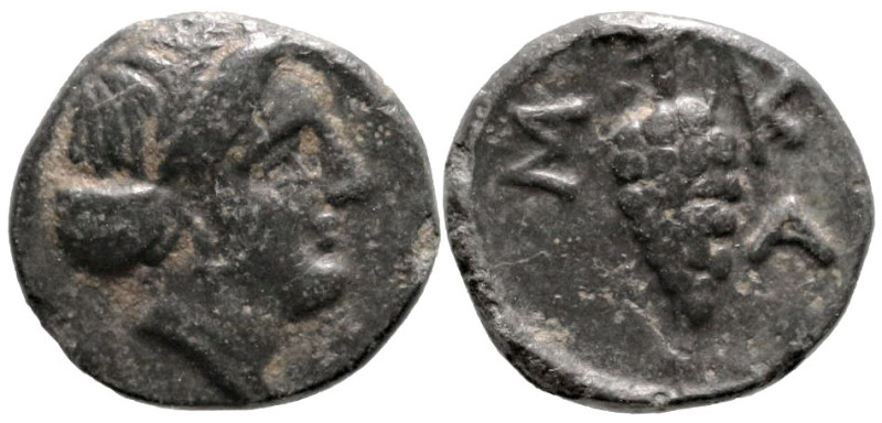 Greek
TROAS. Skamandria. (Circa 350-300 BC).
AE Bronze (9.5mm 0.81g)
Obv: Hea...