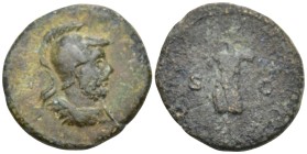 Roman Imperial
Anonymous issues. Time of Domitian to Antoninus Pius (81-161 AD)
AE Quadrans (17.7mm 3.02g)
Obv: Cuirassed and helmeted head of Mars...
