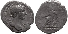 Roman Imperial
Hadrian (117-138 AD). Rome
AR Denarius (19mm 2.74g)
Obv: IMP CAESAR TRAIAN HADRIANVS AVG, laureate bust to right, drapery on far sho...