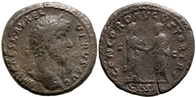 Roman Imperial
Lucius Verus (161-169 AD). Rome
AE Sestertius (34mm 25.6g)
Obv...