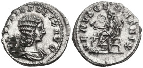 Roman Imperial Coins
Julia Domna, Augusta (193-217 AD). Rome.
AR Denarius (25.1mm 2.85g)
Obv: IVLIA PIA FELIX AVG. Draped bust right.
Rev: VENVS G...