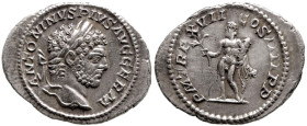 Roman Imperial
Caracalla (197-217 AD) Rome.
AR Denarius (21mm 2.79g)
Obv: ANTONINVS PIVS AVG GERM, laureate head to right
Rev: P M TR P XVII COS I...