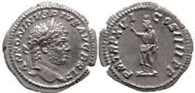 Roman Imperial
Caracalla (198-217 AD). Rome
AR Denarius (19mm 3.21g)
Obv: ANTONINVS PIVS AVG BRIT, laureate head right
Rev: P M TR P XVI COS IIII ...