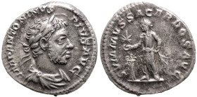 Roman Imperial
Elagabalus (218-222 AD). Rome
AR Denarius (18.2mm 2.8g)
Obv: IMP ANTONINVS PIVS AVG Laureate and draped bust of Elagabalus to right,...