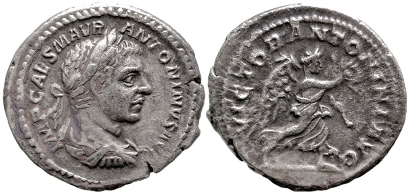 Roman Imperial
Elagabalus (218-222 AD). Rome
AR denarius (20mm 3.22g)
Obv: IM...
