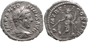 Roman Imperial
Elagabalus (218-222 AD). Rome
AR Denarius (18mm 3.06g)
Obv: IMP ANTONINVS AVG Laureate and draped bust of Elagabalus to right, seen ...