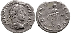 Roman Imperial
Elagabalus (218-222 AD). Rome
AR Denarius (17.6mm 3.42g)
Obv: IMP ANTONINVS PIVS AVG Draped and cuirassed bust of Elagabalus to righ...