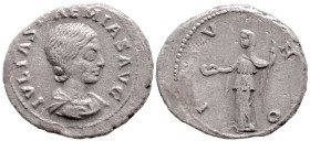 Roman Imperial
Julia Soaemias, Augusta (218-222 AD). Uncertain mint
AR Denarius (20mm 3.42g)
Obv: IVLIA SOAEMIAS AVGVSTA Draped bust of Julia Soaem...