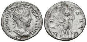 Roman Imperial
Gordian III (238-244 AD). Rome
AR Antoninianus (22.1mm 3.88g)
Obv: Radiate, draped, and cuirassed bust right
Rev: Virtus standing l...