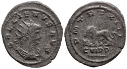 Roman Imperial
Gallienus (253-268 AD). Antioch
Antoninianus (20.3mm 4.02g)
Obv: GALLIENVS AVG. Radiate, draped, and cuirassed bust right
Rev: P M ...