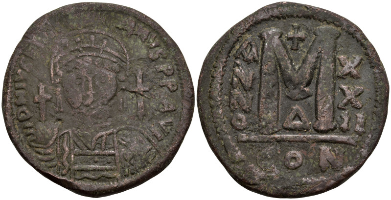 Byzantine
Justinian I (527-565 AD). Antioch
AE Follis (46.9mm 19.36g)
Obv: D ...