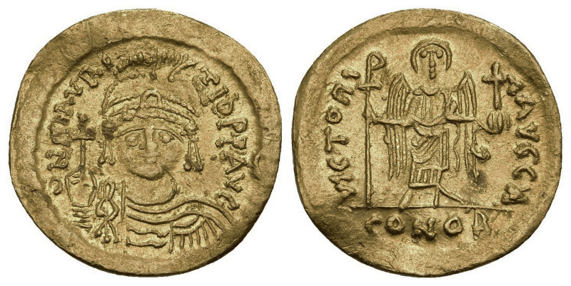 Byzantine
Maurice Tiberius (582-602 AD). Carthage, dated IY 1, 2nd cycle = AD 5...